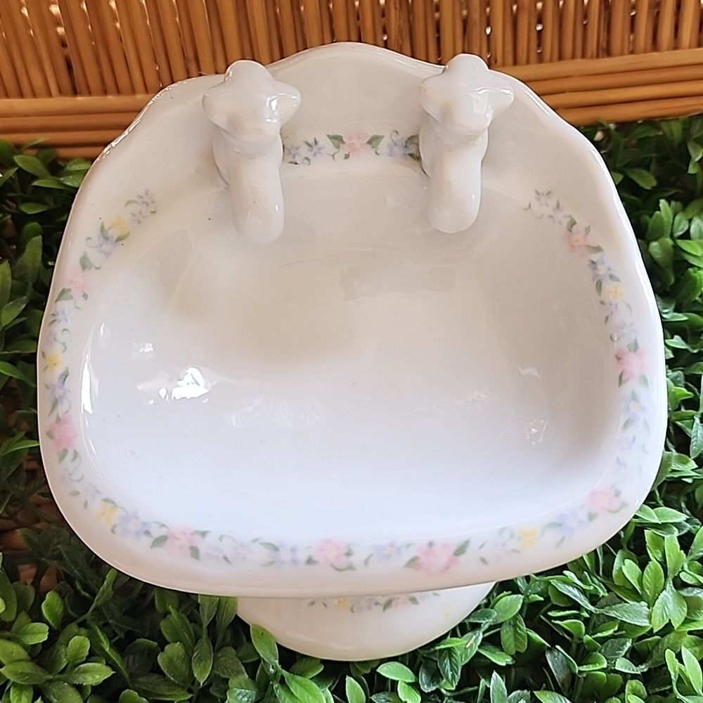 Vintage Floral Sink Soap Dish
